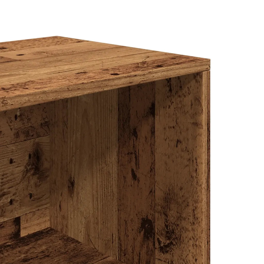 Panchina con Scarpiera-Mobile per scarpe Legno Antico 105x35x35 cm in Truciolato