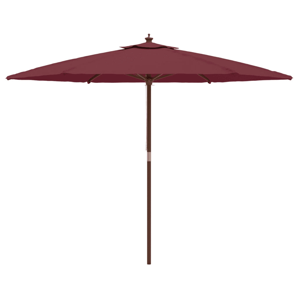 Ombrellone da Giardino con Palo in Legno Bordeaux 299x240 cm 363171