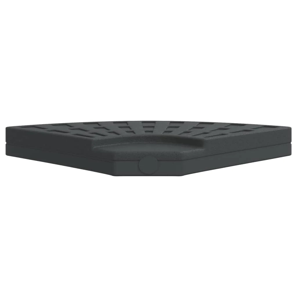 Base per ombrellone a baldacchino peso 46 x 46 x 7,5 cm stabilità eccezionale design strutturato in PE nero 02_0056659