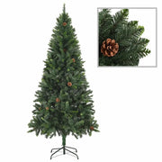 Albero di Natale Preilluminato con Palline e Pigne 180 cm 3077845