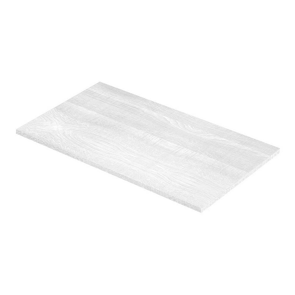 Mensolone sospeso per lavabi d'appoggio da 60cm bianco effetto legno