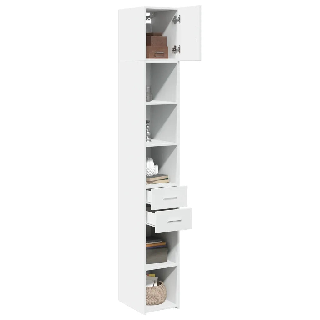 Mobile Sottile Bianco 30x42,5x225 cm in Truciolato CFW3892767