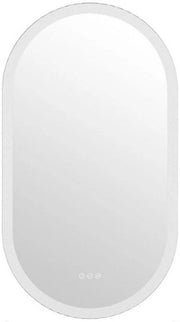 Specchio Bagno con Illuminazione LED - Regolabile - 3 Colori - Specchio Bagno Ovale - Anti Condensato - 81x51 cm - Bianco