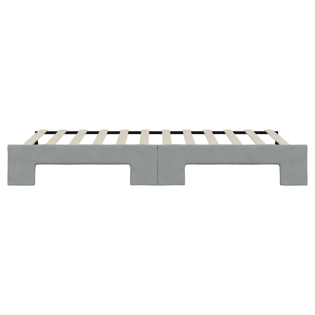 Divano Letto con Letto Estraibile Grigio Chiaro 90x200 Tessuto 3197426