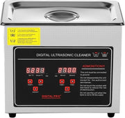 Ultrasuonico Pulitore, con Timer Digitale e Riscaldamento, Pulitore Professionale per Gioielli e Piccoli Componenti, Acciaio Inox, per Occhiali, Orologi, Anelli, Stampi di Stampa
