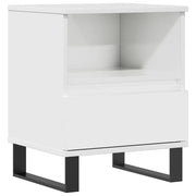 Comodino | Armadio da Notte | Mobiletto da notte Bianco Lucido 40x35x50 cm in Legno Multistrato