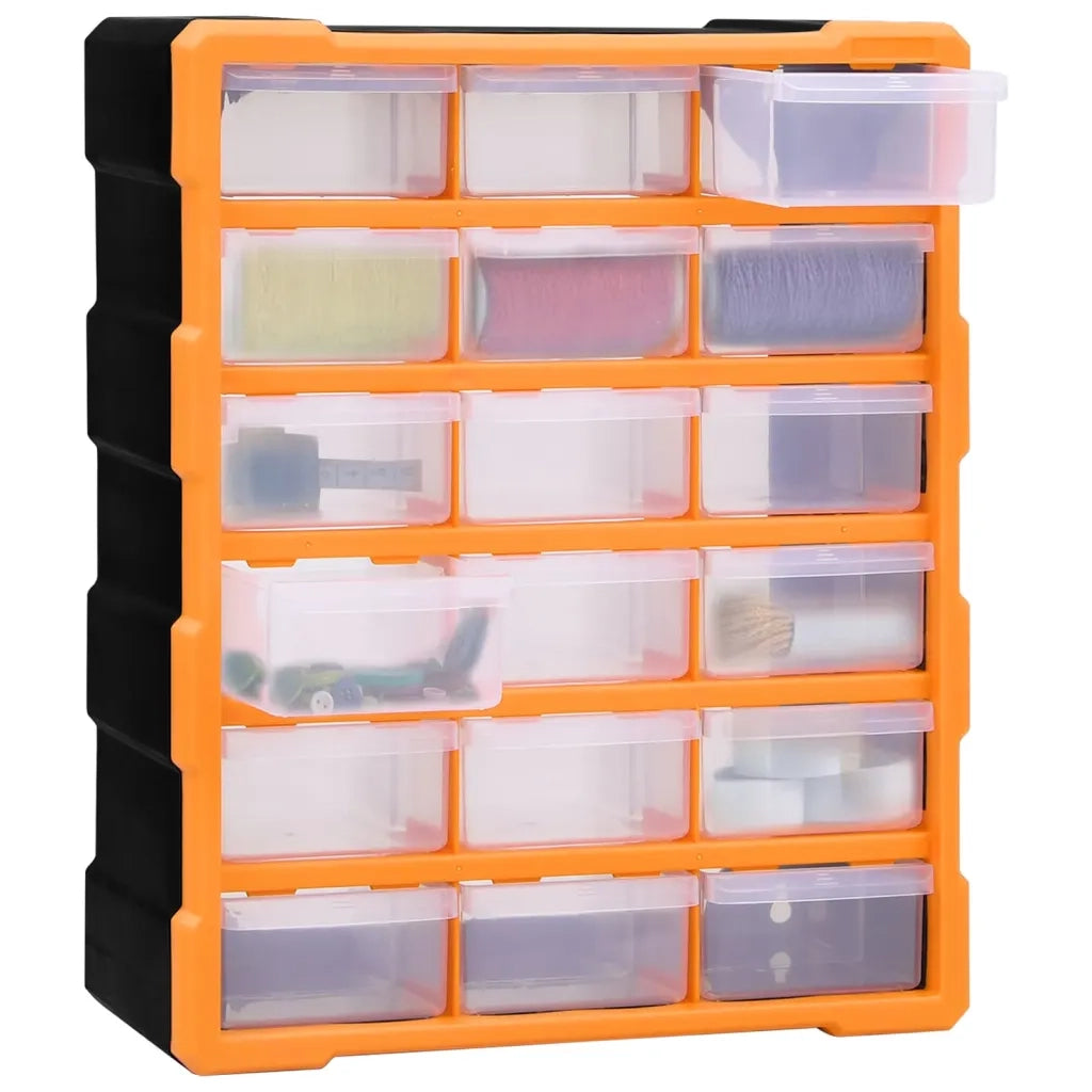 Mobile Contenitore con 18 Cassetti Medi 38x16x47 cm CFW6945583