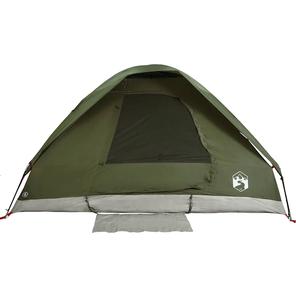 Tenda Familiare a Cupola 6 Persone Verde Oliva Impermeabile