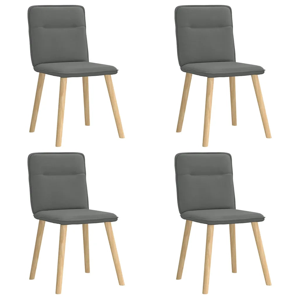 Sedie da Pranzo 4 pz Grigio Scuro in Tessuto 3315321