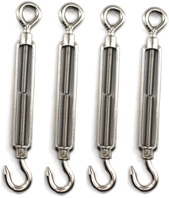 Set di chiavi a molla 4 pezzi - M10 chiave a gola/occhiello set - Acciaio inossidabile - Regolabile - Impermeabile - Resistente alla corrosione - Chiave a molla