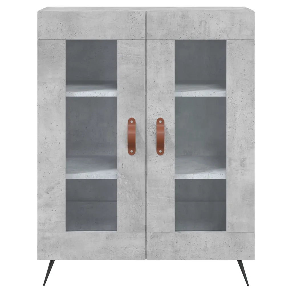 Credenza-Buffet-Armadio da cucina Grigio Cemento 69,5x34x180 cm in Legno Multistrato 223269