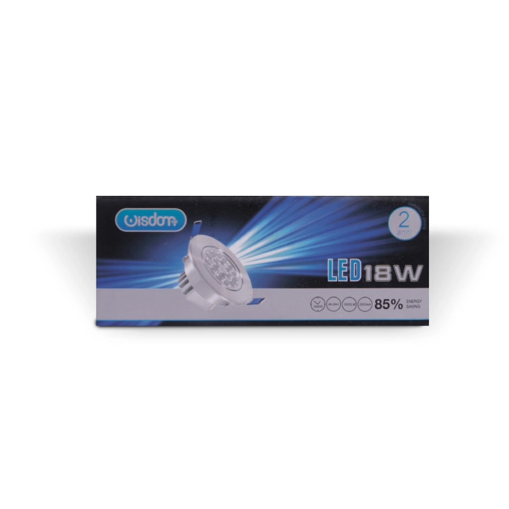 Faretto da incasso orientabile con vetro opacizzato 12w 3000K luce calda