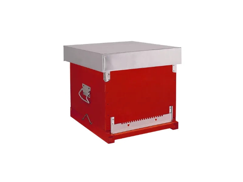 25H Arnia Dadant-Blatt 10 favi stanziale cubica fondo mobile antivarroa - Rosso mattone