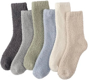 Bambolotto in Piuma 6 Paia - Pantofole Plush - Pantofole Termiche Spesse - Pantofole Calde per la Casa - Pantofole da Letto - Ideali per l'Inverno