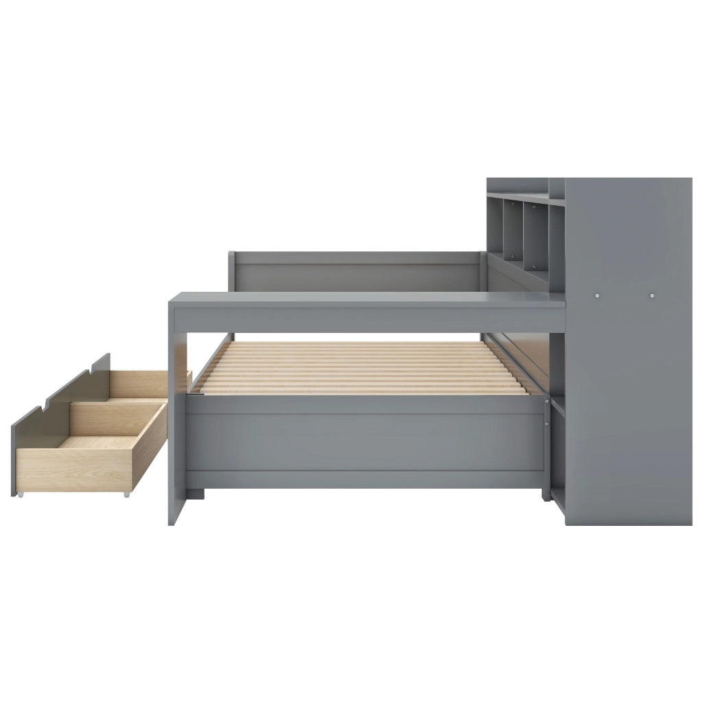 letto divano truciolare grigio 90 x 200 cm