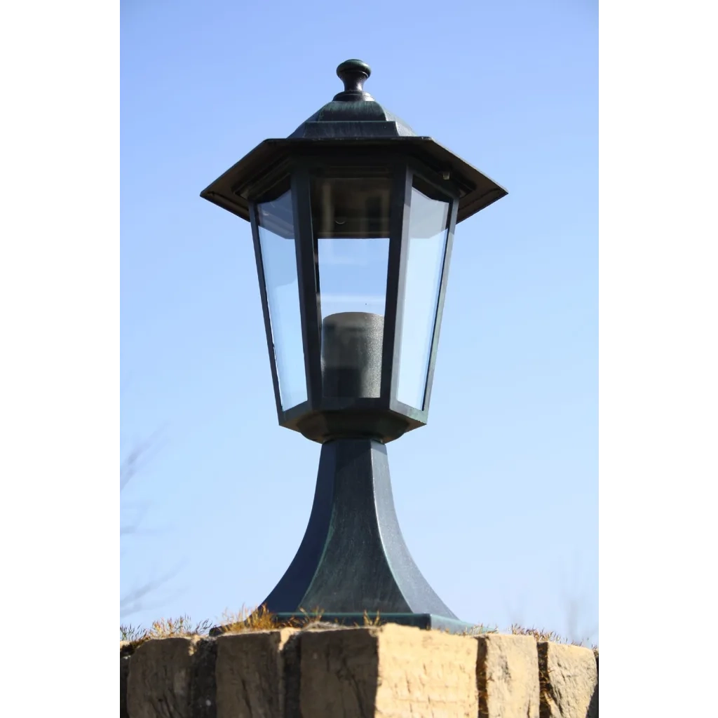 Lampione da Giardino Verde Scuro/Nero in Alluminio CFW5179426