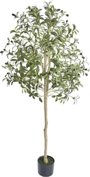 Pianta artificiale - Albero artificiale - Albero di olivo - Pianta artificiale per interni - Pianta artificiale per esterni - Verde - 155cm