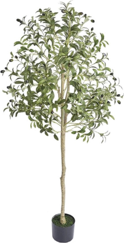Pianta artificiale - Albero artificiale - Albero di olivo - Pianta artificiale per interni - Pianta artificiale per esterni - Verde - 155cm