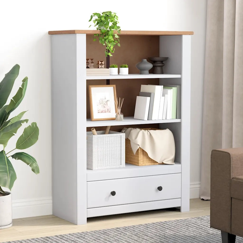 Libreria Bianca 80x35x110 cm in Pino Massello Panama Range