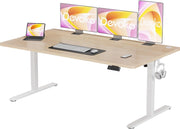 160x70cm Scrivania Regolabile In Altezza,Scrivania Elettrica con desktop completo,Altezza Regolabile 72-116 cm,4 Altezze Di Memoria,Scrivania Per Ufficio,Anti-collisione(Beige)