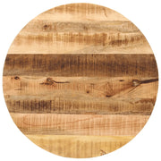 Piano per Tavolo Ã˜ 70x3,8cm Rotondo Legno Massello Grezzo Mango