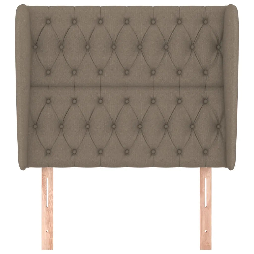 Testiera | Testata ad Orecchio Tortora 103x23x118/128 cm in Tessuto