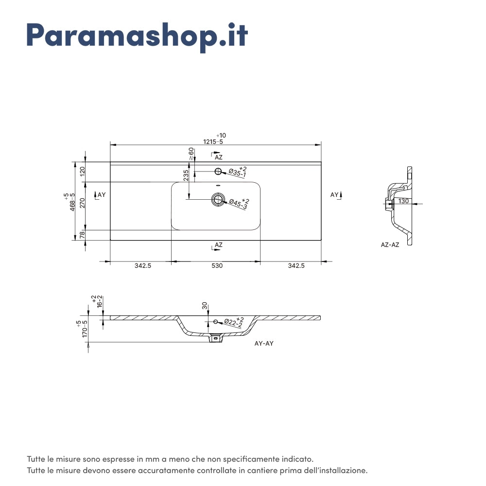 Mobile bagno sospeso 120 cm un cassetto sabbia opaco con lavabo | Ardenne