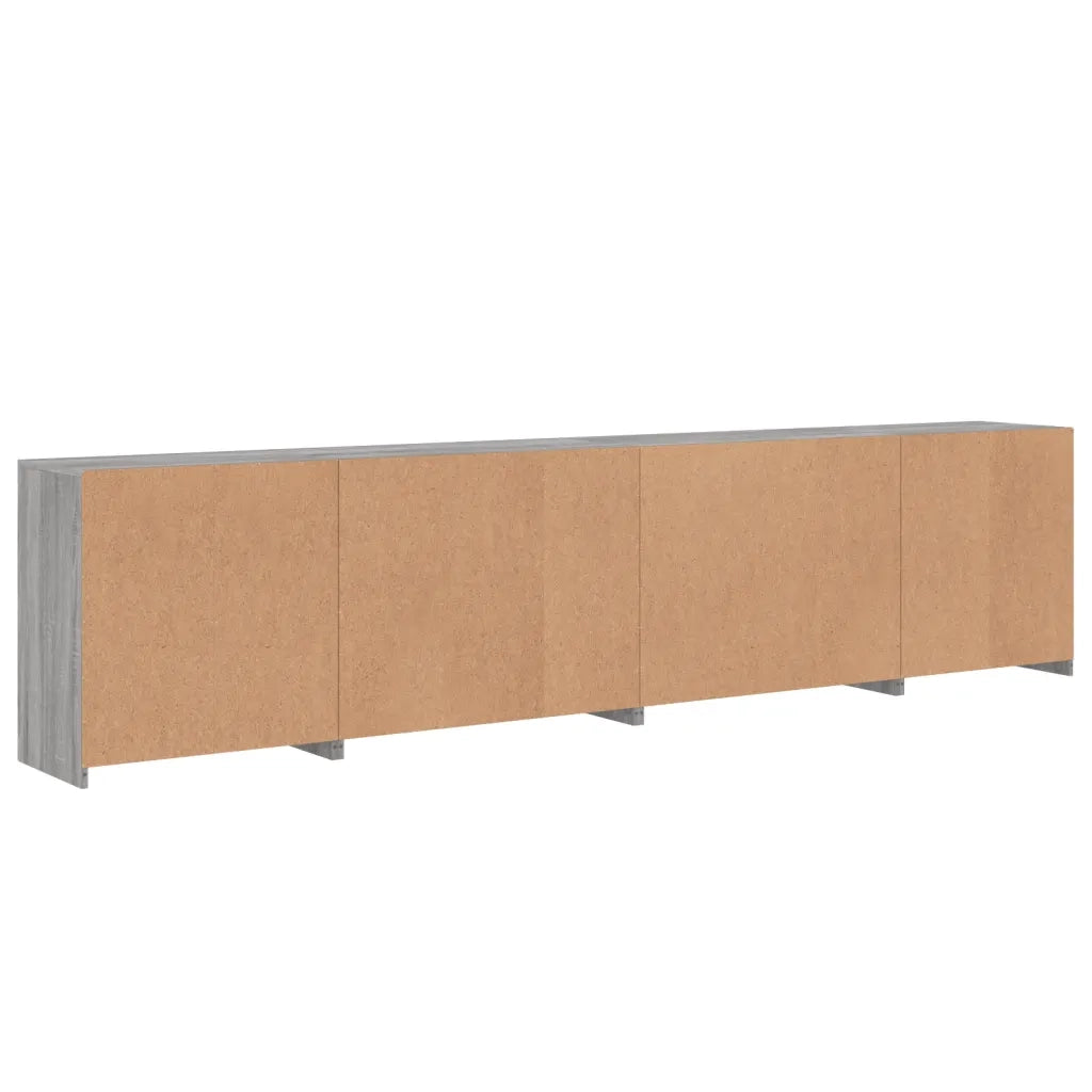 Credenza con Luci LED Grigio Sonoma 283x37x67 cm 3209021
