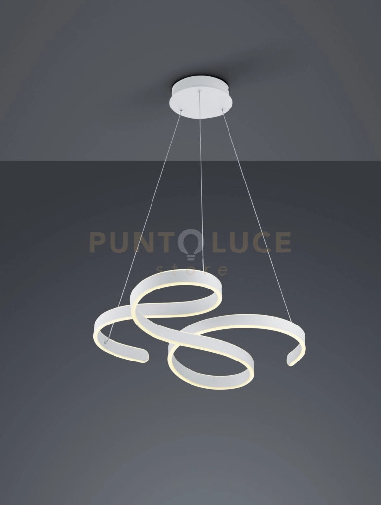 FRANCIS SOSPENSIONE LED 48W 5600lm, 3000K VORTICI BIANCA CON REGOLAZIONE INTENSITA' CON INTERRUTTORE D.72CM