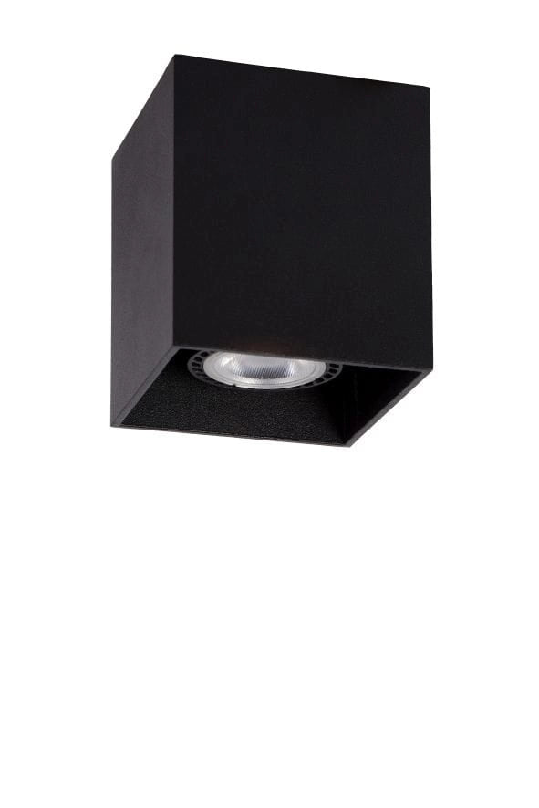 Spot soffitto Lucide BODI GU10 50W nero quadrato