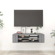 Pensile Porta TV Grigio Sonoma 100x30x26,5 cm Legno Multistrato 826361