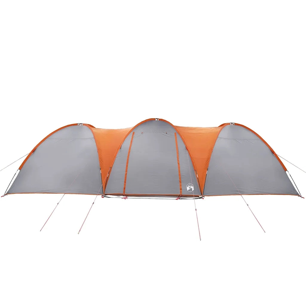 vidaXL Tenda da Campeggio a Cupola 8 Persone Grigio e Arancione
