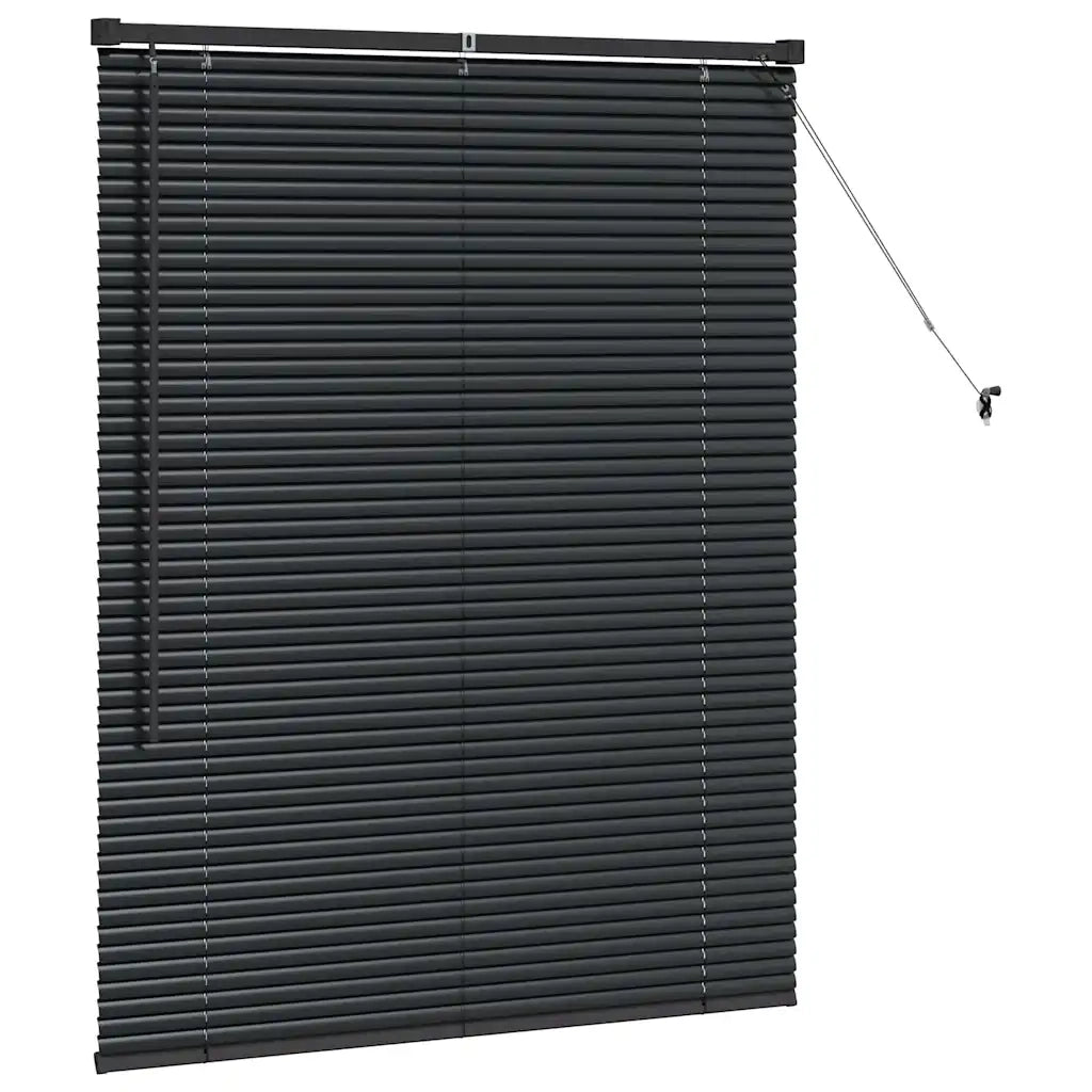 vidaXL Tenda per Finestra con tende Nero Alluminio