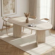 Noba, Tavolo Allungabile Allungabile, 160x90x75h cm Beige Marmo