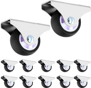 Set di 12 ruote per mobili - diametro 38 mm - ruota TPE - carico 45 kg - per ambienti interni e piccoli mobili