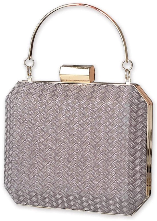 Borsa a Spalla Glitter per Donna Tenda di Nozze Borsa da Cocktail Borsa da Sera per Donna in Pelle Marrone