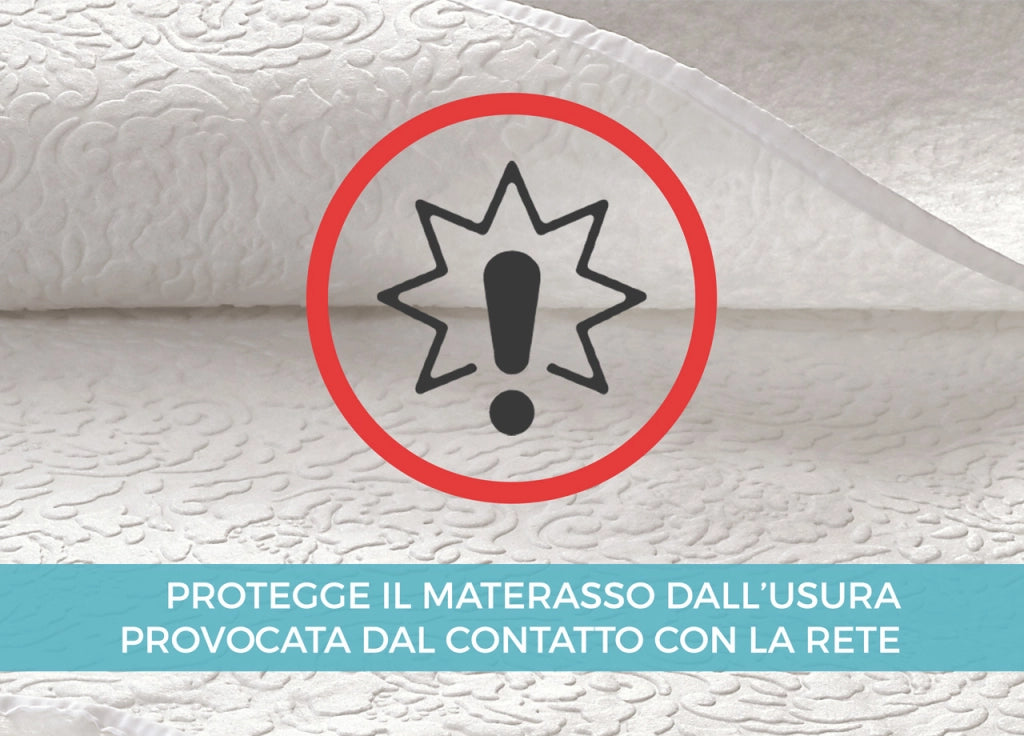 Coprirete Alba Protezione Rete Letto Made Italy In 100% Poliestere - Singolo - Coprirete Alba