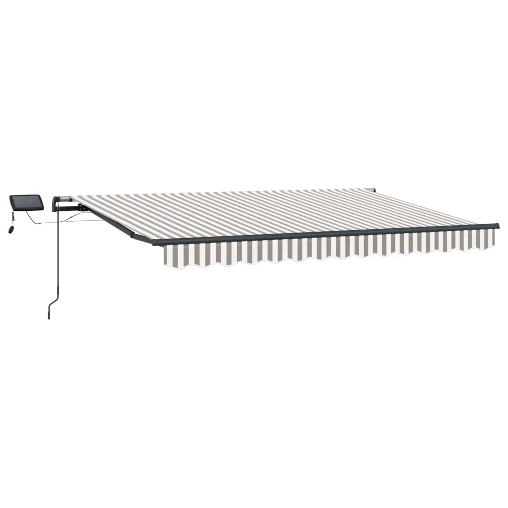 Tenda retrattile Grigio chiaro e bianco 450 × 350 cm 3426282