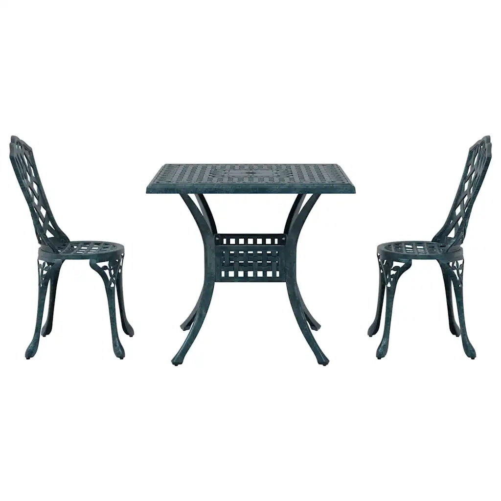 Set di Tavolo da Giardino 3 pcs Verde Alluminio pressofuso 3334751