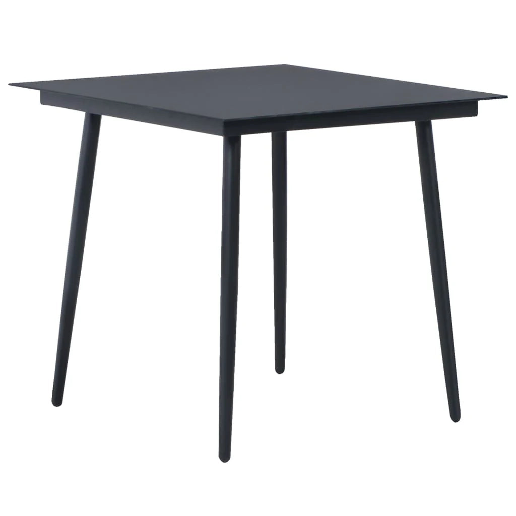 Set di mobili da giardino mobili da esterno set da 3 pezzi rattan nero e PVC 02_0016063