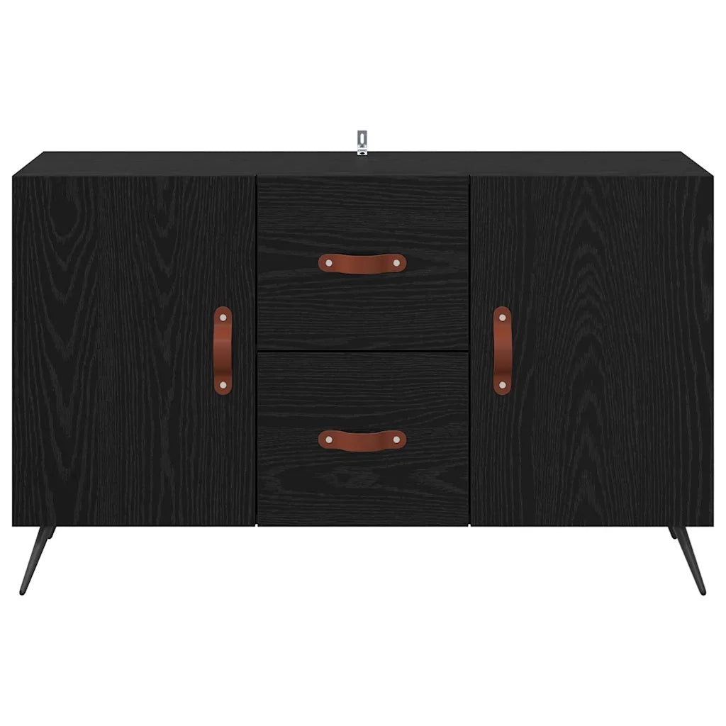 Credenza-Buffet-Armadio da cucina Rovere Nero 100 x 36 x 60 cm Legno multistrato 692359