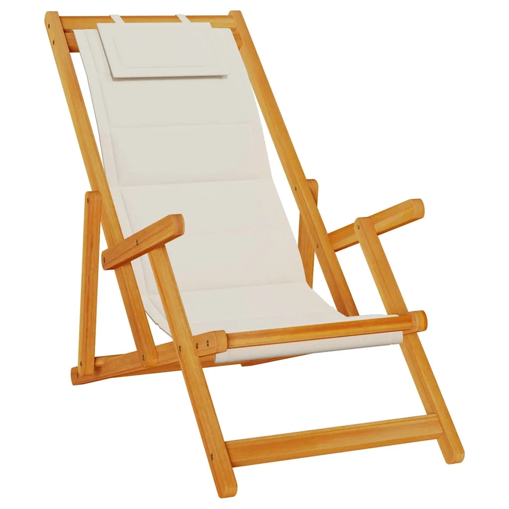Sedia da spiaggia 2 pcs Marrone Legno di Acacia Massello 3325142