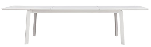 Tavolo Allungabile da Giardino 200/300x102x75 cm Porto Ercole in Alluminio Bianco