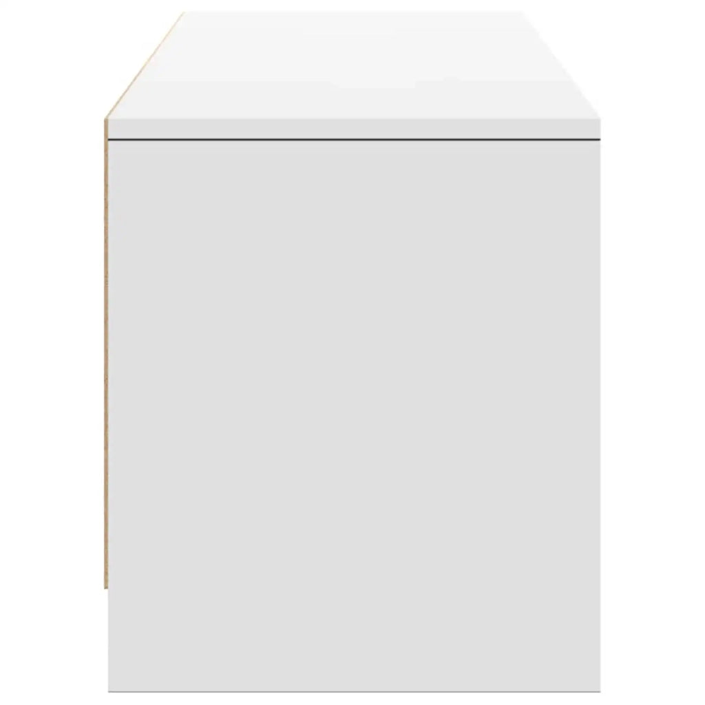 Mobile TV con led Bianco 165 x 34 x 40 cm Legno multistrato