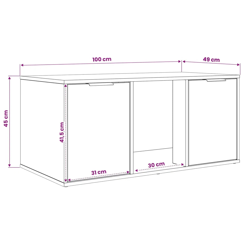 Mobile per gatti Rovere Artigianale 100 x 49 x 45 cm 8014766
