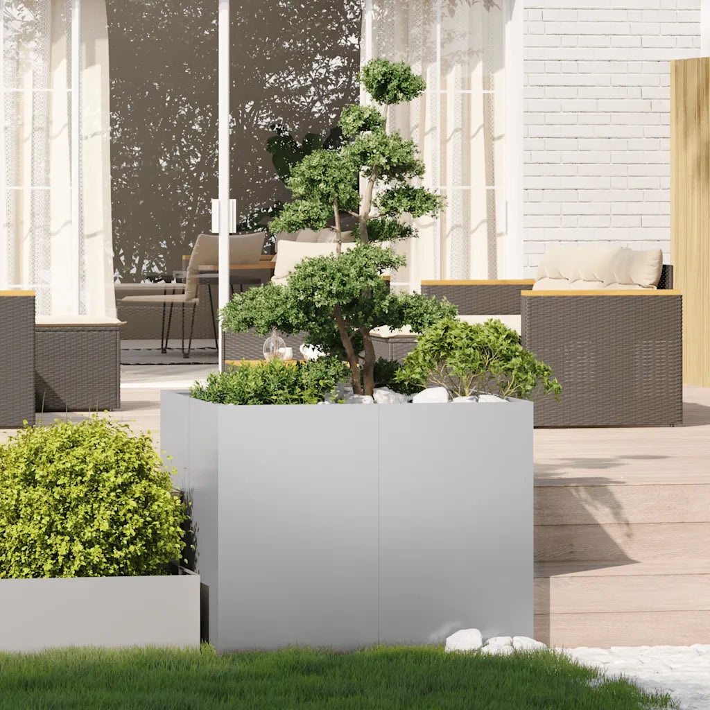 Fioriera 100x100x80 cm in Acciaio Zincato 860827
