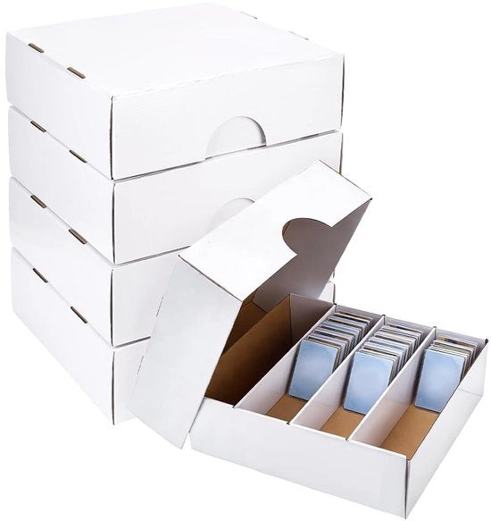 Cassa di archiviazione 4 cassetti - Cassa di cartone - Cassa di imballaggio - Cassa per carte da gioco - 37,5 x 34 x 11 cm - Ideale per carte da gioco - Cassa per carte da gioco