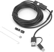 Endoscopio industriale 3-in-1 55 mm camera USB-borescope con lente di inspectione con 6 LED lampade IP67 impermeabile compatibile con Android e Windows