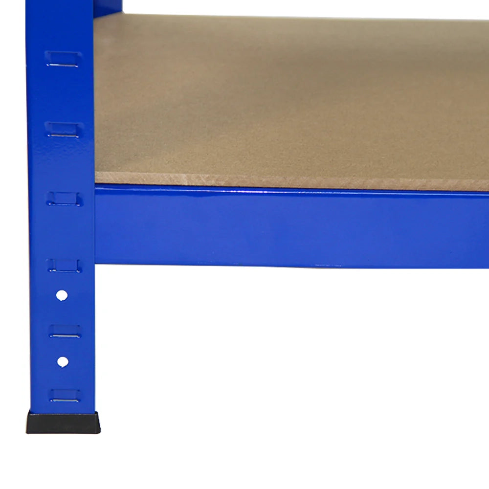3 Scaffali in Acciaio Senza Bulloni T-Rax Blu Larghi 75cm per Magazzino e Box