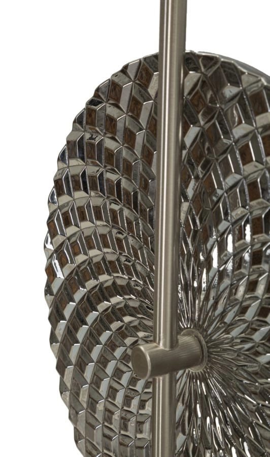 Lampada da Muro Silvery 28x15x54 cm in Vetro e Ferro Argento